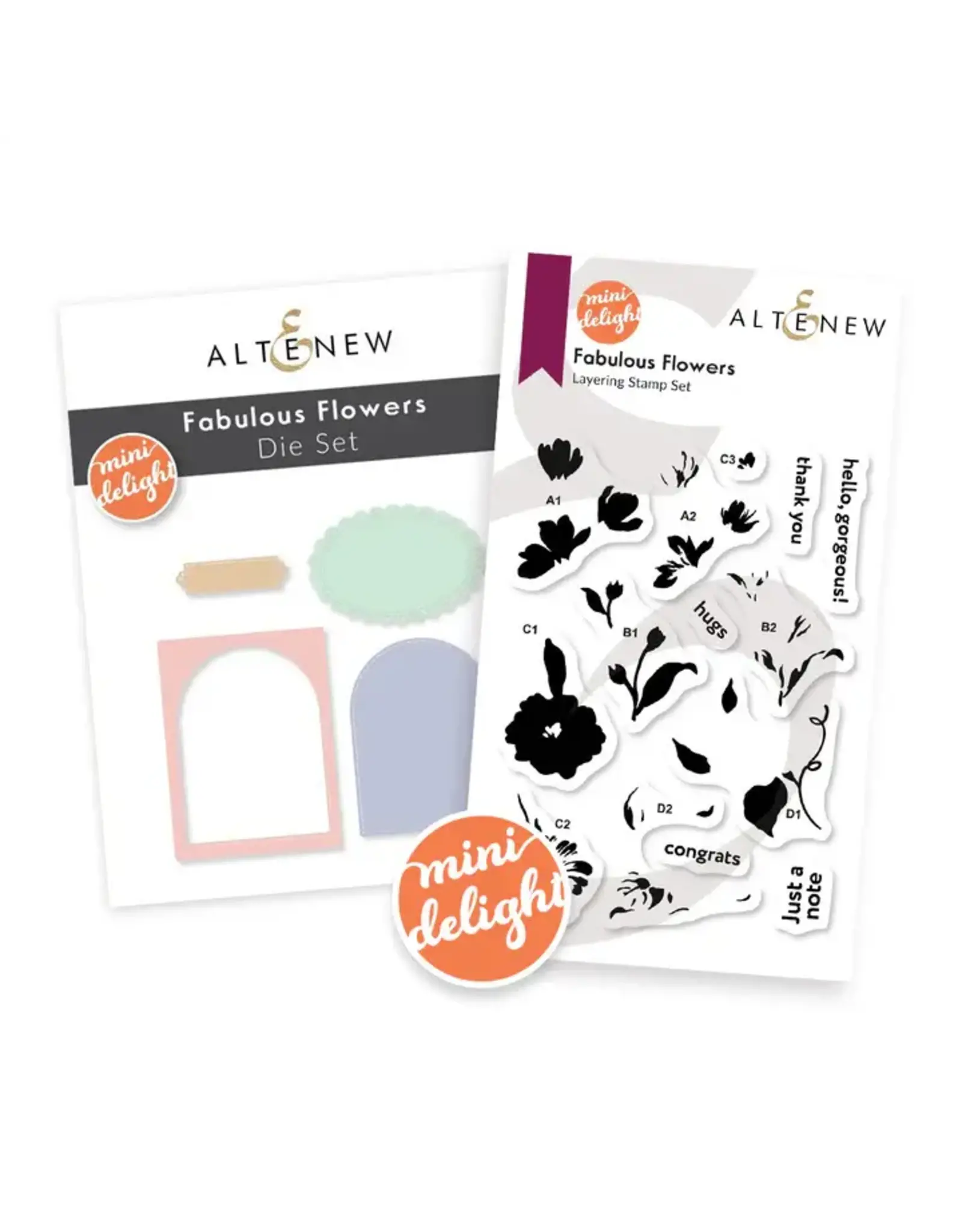 ALTENEW ALTENEW MINI DELIGHT: FABULOUS FLOWERS CLEAR STAMP & DIE SET