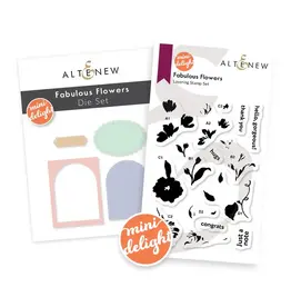 ALTENEW ALTENEW MINI DELIGHT: FABULOUS FLOWERS CLEAR STAMP & DIE SET
