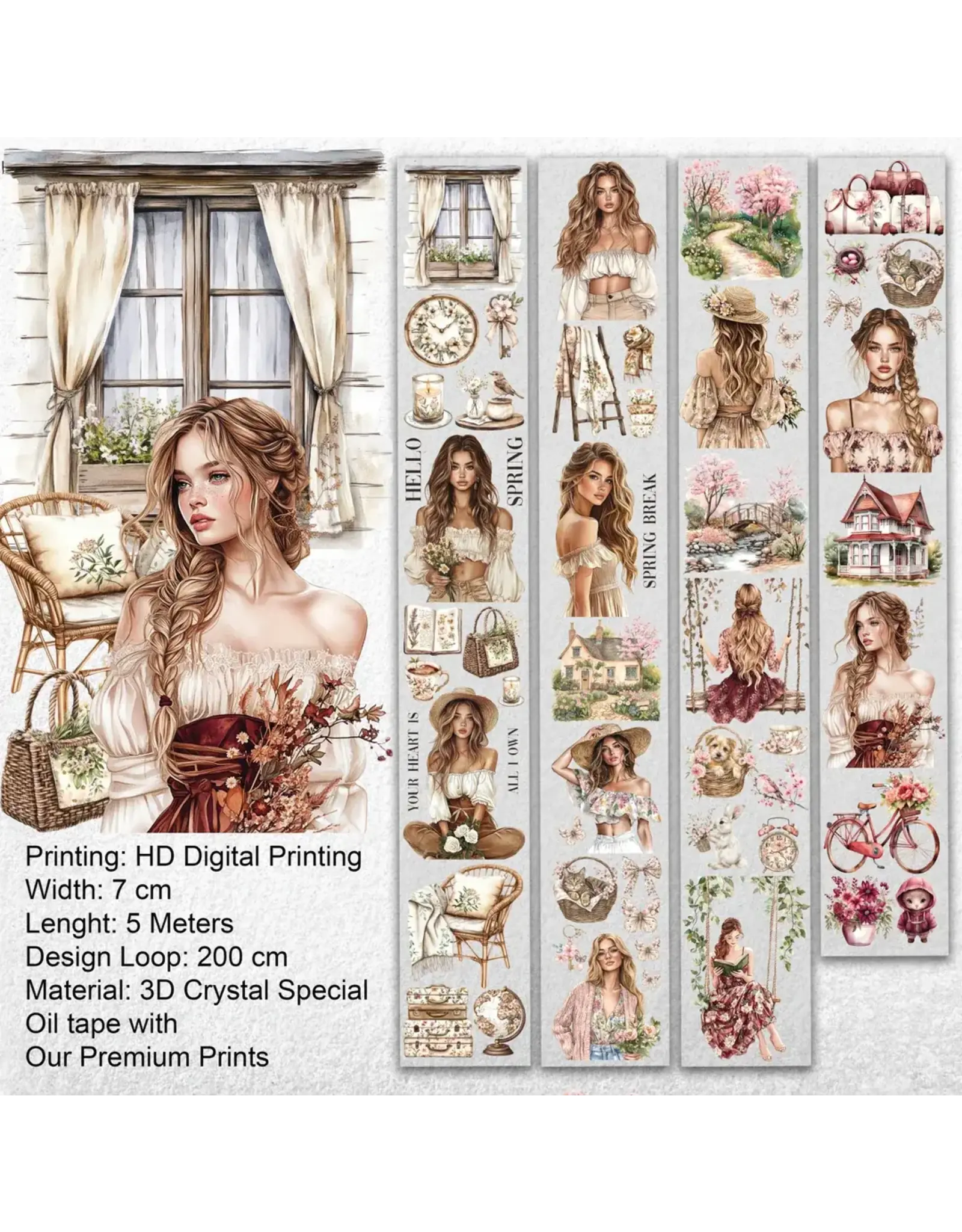 ONWIZE ONWIZE SCRAPBOOK SPRING BREAK 3D CRYSTAL SPECIAL OIL TAPE