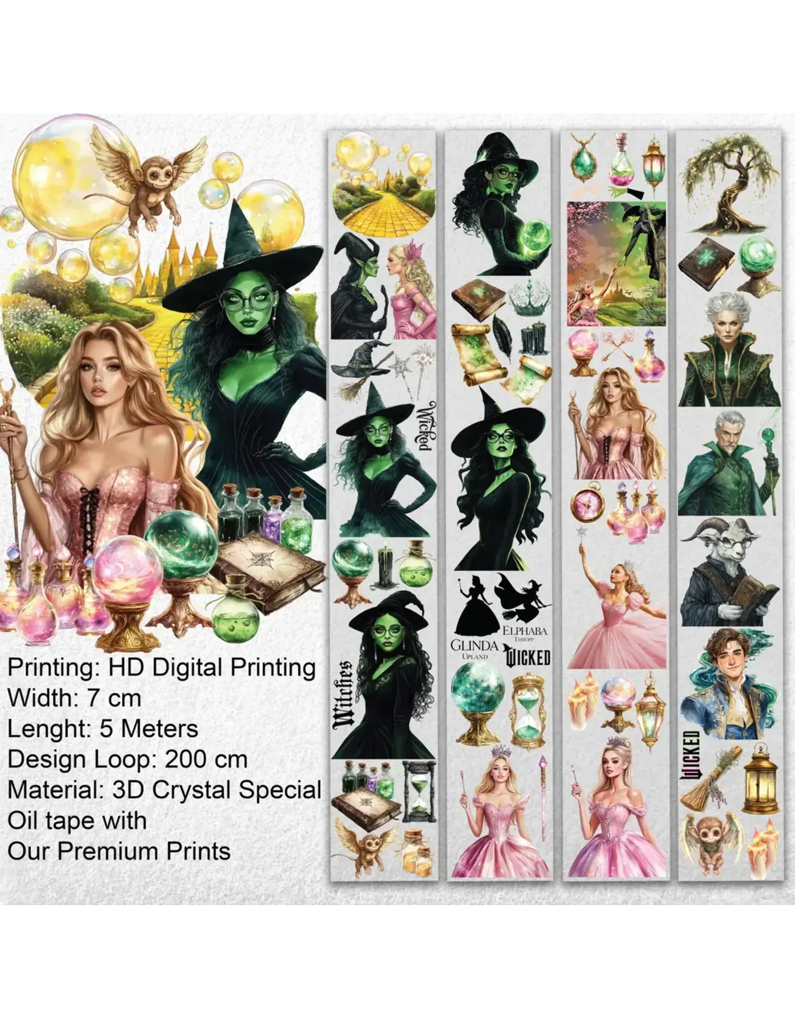 ONWIZE ONWIZE SCRAPBOOK WICKED 3D CRYSTAL SPECIAL OIL TAPE