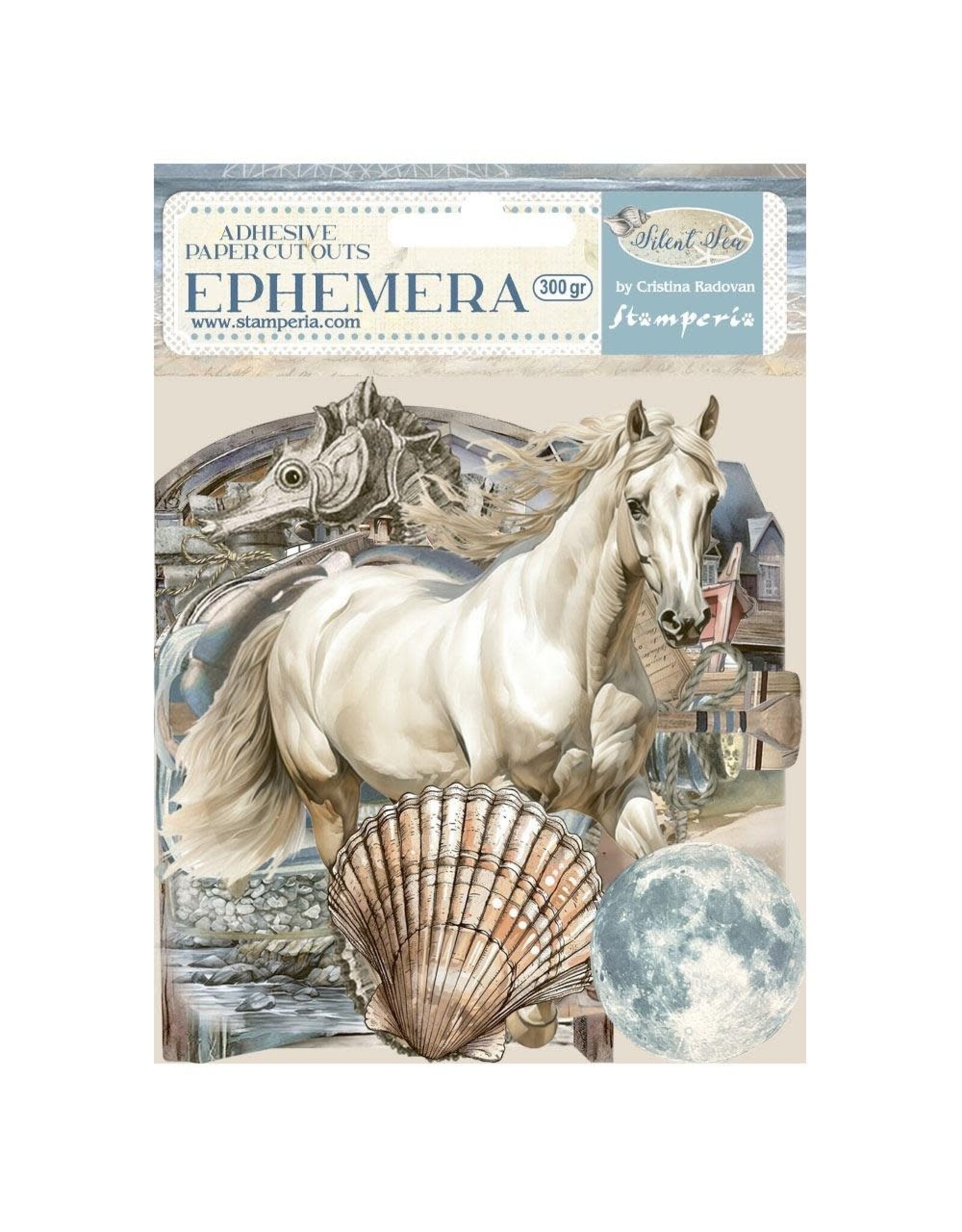 STAMPERIA STAMPERIA SILENT SEA EPHEMERA ADHESIVE PAPER CUT OUTS
