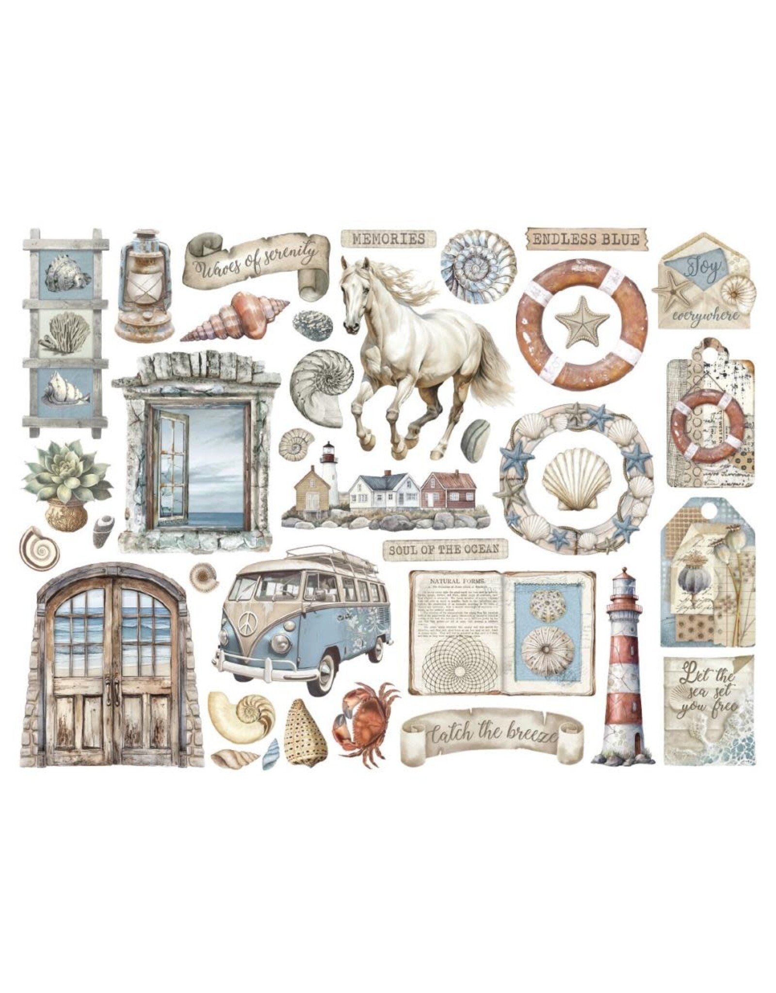 STAMPERIA STAMPERIA SILENT SEA CHIPBOARD DIE CUTS