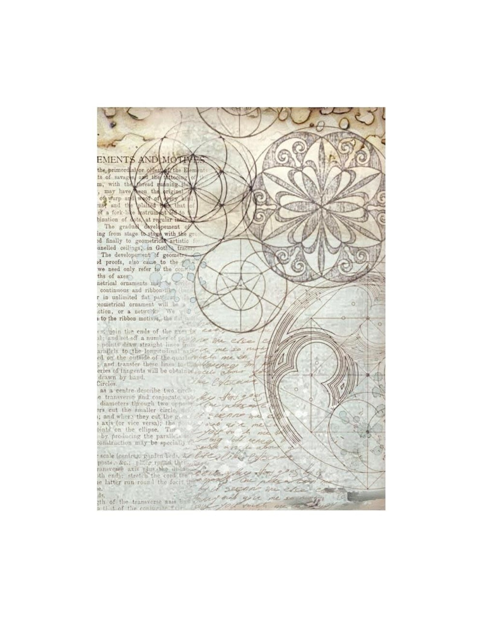 STAMPERIA STAMPERIA SILENT SEA ASSORTED A6 RICE PAPER DECOUPAGE BACKGROUNDS 10.5X14.8CM 8/PK