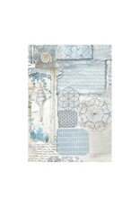 STAMPERIA STAMPERIA SILENT SEA ASSORTED A6 RICE PAPER DECOUPAGE BACKGROUNDS 10.5X14.8CM 8/PK