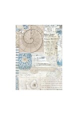 STAMPERIA STAMPERIA SILENT SEA ASSORTED A6 RICE PAPER DECOUPAGE BACKGROUNDS 10.5X14.8CM 8/PK