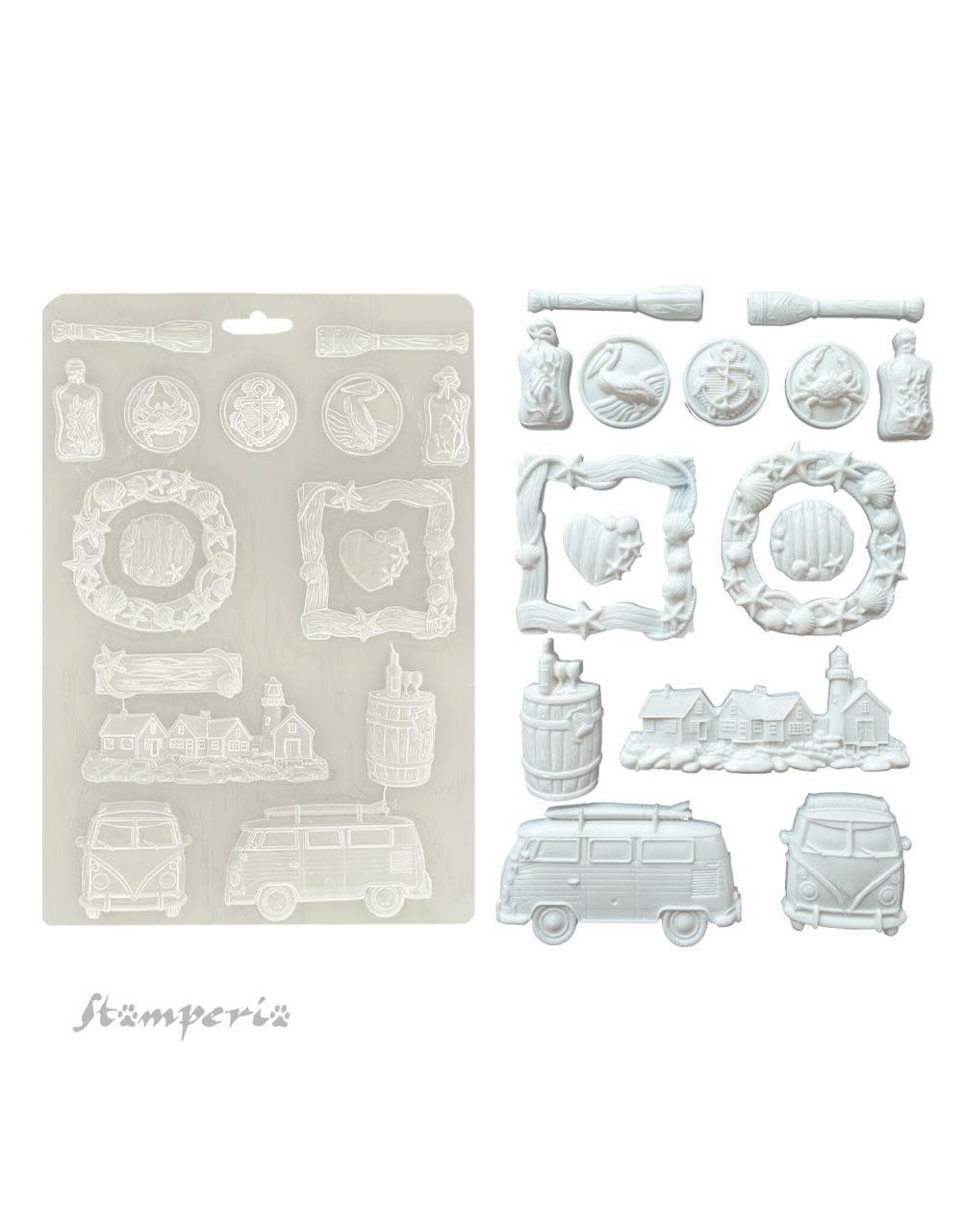STAMPERIA STAMPERIA SILENT SEA A4 SOFT MAXI MOULD