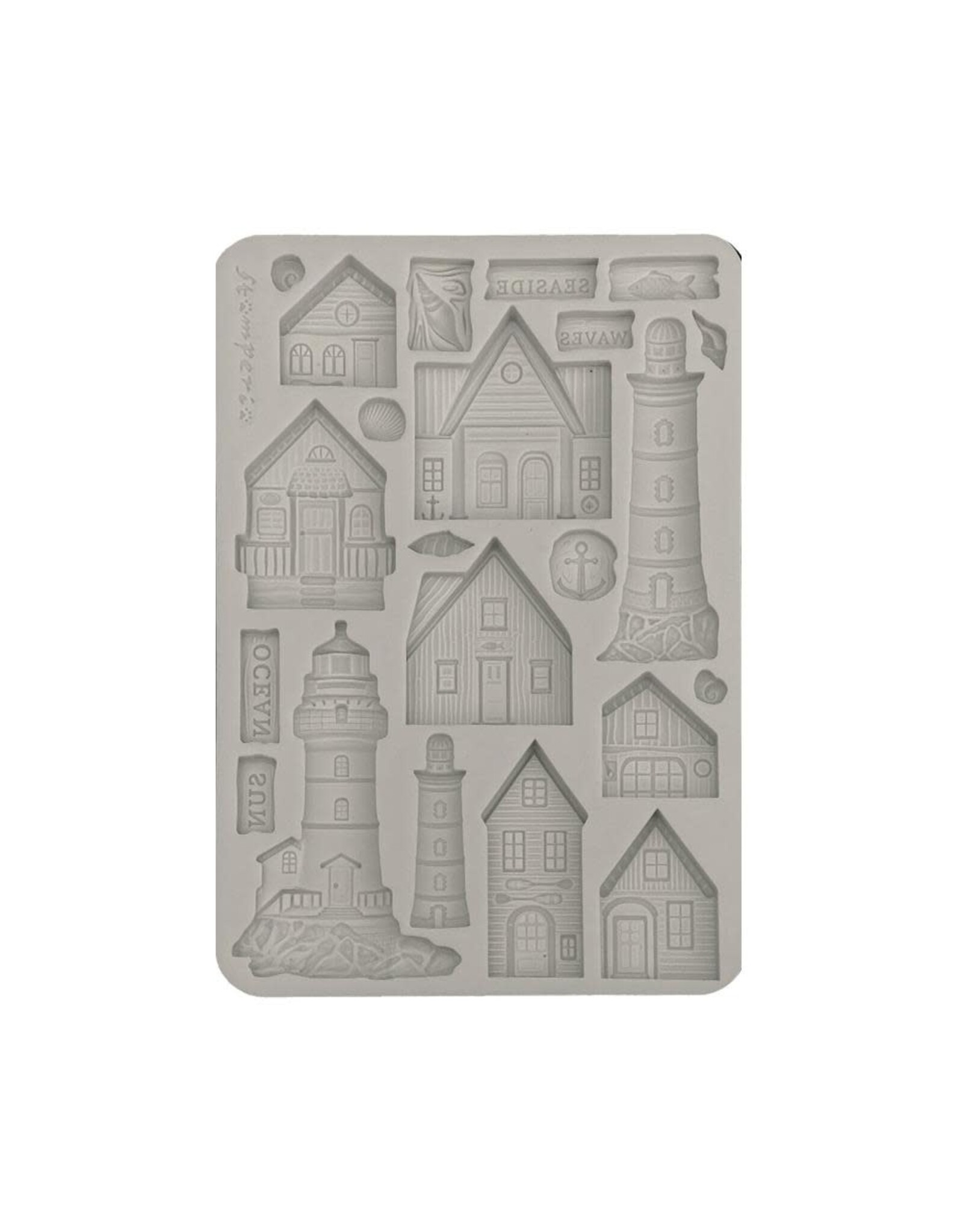 STAMPERIA STAMPERIA SILENT SEA HOUSES AND LIGHTHOUSE A5 SILICONE MOULD