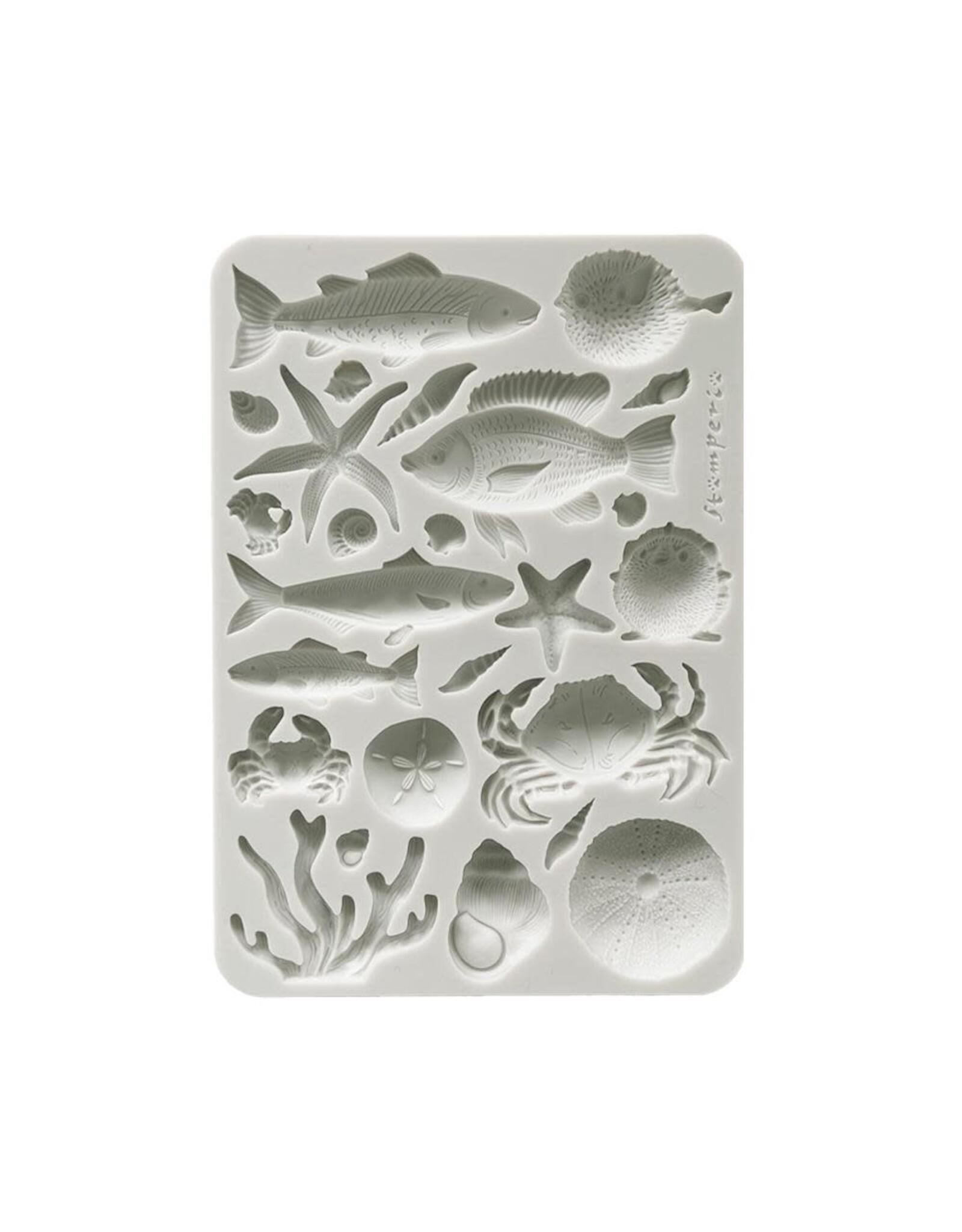 STAMPERIA STAMPERIA SILENT SEA SHELLS AND FISH A5 SILICONE MOULD