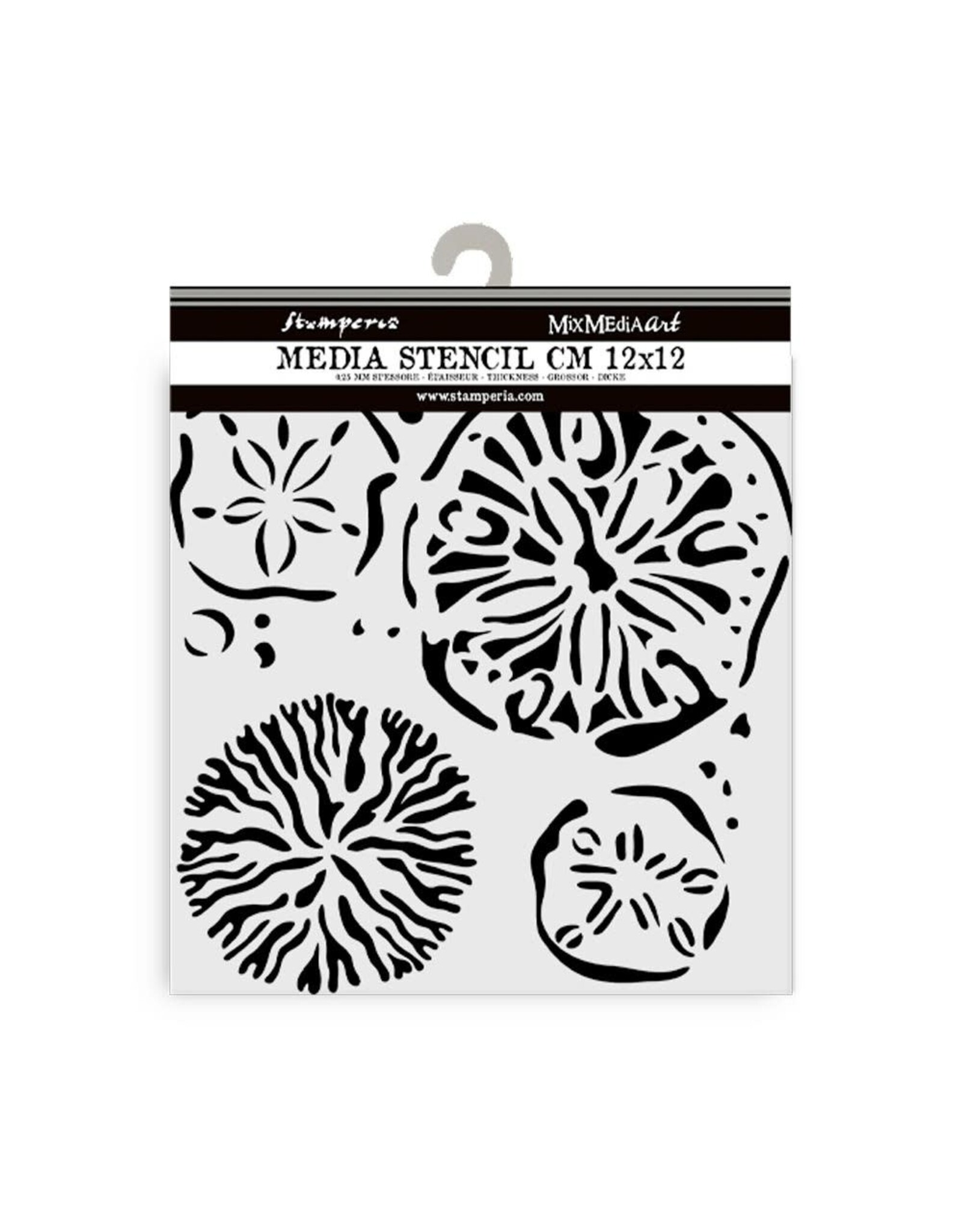 STAMPERIA STAMPERIA SILENT SEA SPONGES 12x12cm STENCIL