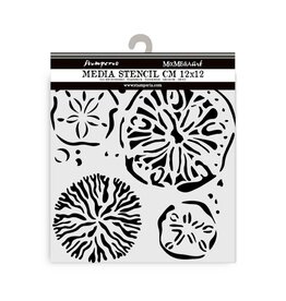 STAMPERIA STAMPERIA SILENT SEA SPONGES 12x12cm STENCIL