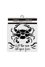 STAMPERIA STAMPERIA SILENT SEA CRAB 12x12cm STENCIL