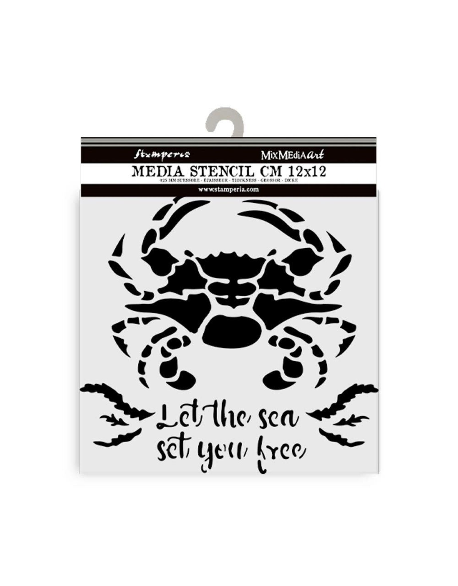 STAMPERIA STAMPERIA SILENT SEA CRAB 12x12cm STENCIL