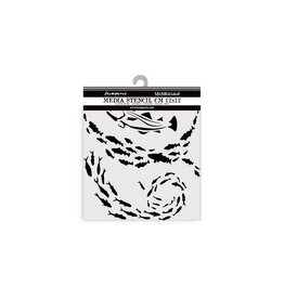 STAMPERIA STAMPERIA SILENT SEA FISH 12x12cm STENCIL