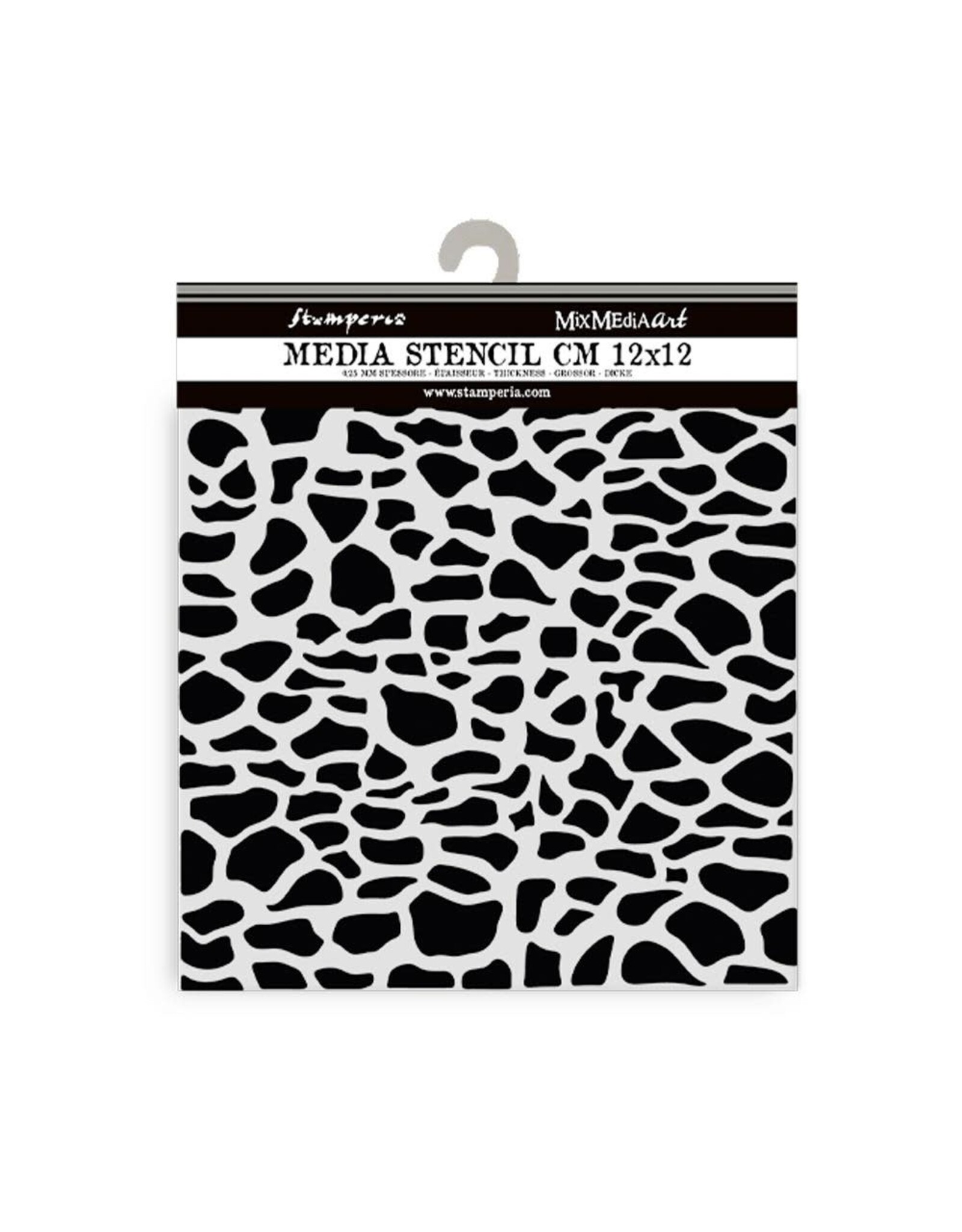 STAMPERIA STAMPERIA SILENT SEA STONE PATTERN 12x12cm STENCIL