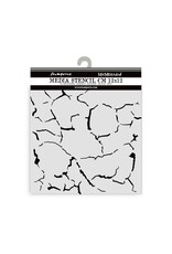 STAMPERIA STAMPERIA SILENT SEA CRACKLE PATTERN 12x12cm STENCIL