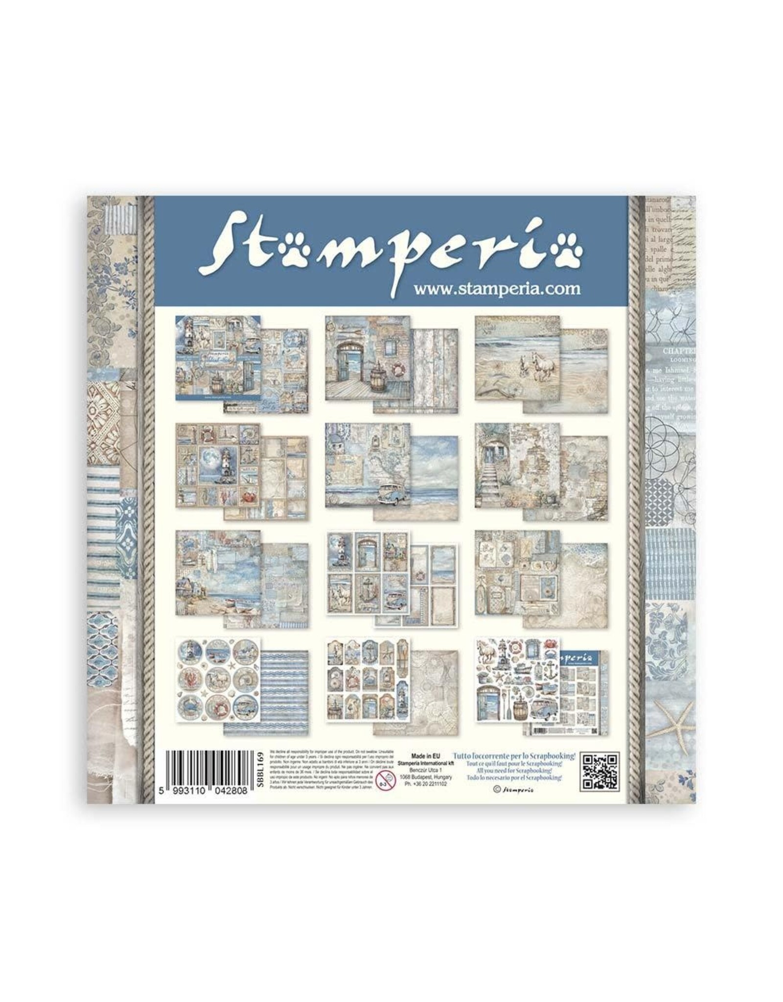 STAMPERIA STAMPERIA SILENT SEA 12x12 COLLECTION PACK 10 SHEETS