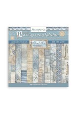 STAMPERIA STAMPERIA SILENT SEA MAXI BACKGROUNDS SELECTION 12X12 COLLECTION PACK 10 SHEETS