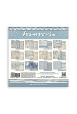 STAMPERIA STAMPERIA SILENT SEA MAXI BACKGROUNDS SELECTION 12X12 COLLECTION PACK 10 SHEETS