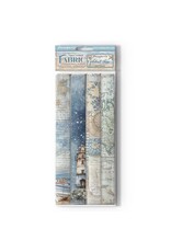 STAMPERIA STAMPERIA SILENT SEA 12x12 POLYESTER FABRIC SHEETS 4/PK