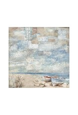 STAMPERIA STAMPERIA SILENT SEA 12x12 POLYESTER FABRIC SHEETS 4/PK