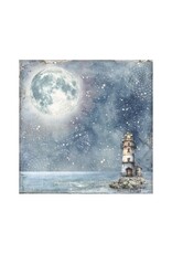 STAMPERIA STAMPERIA SILENT SEA 12x12 POLYESTER FABRIC SHEETS 4/PK