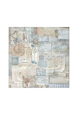 STAMPERIA STAMPERIA SILENT SEA 12x12 POLYESTER FABRIC SHEETS 4/PK