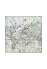 STAMPERIA STAMPERIA SILENT SEA 12x12 POLYESTER FABRIC SHEETS 4/PK
