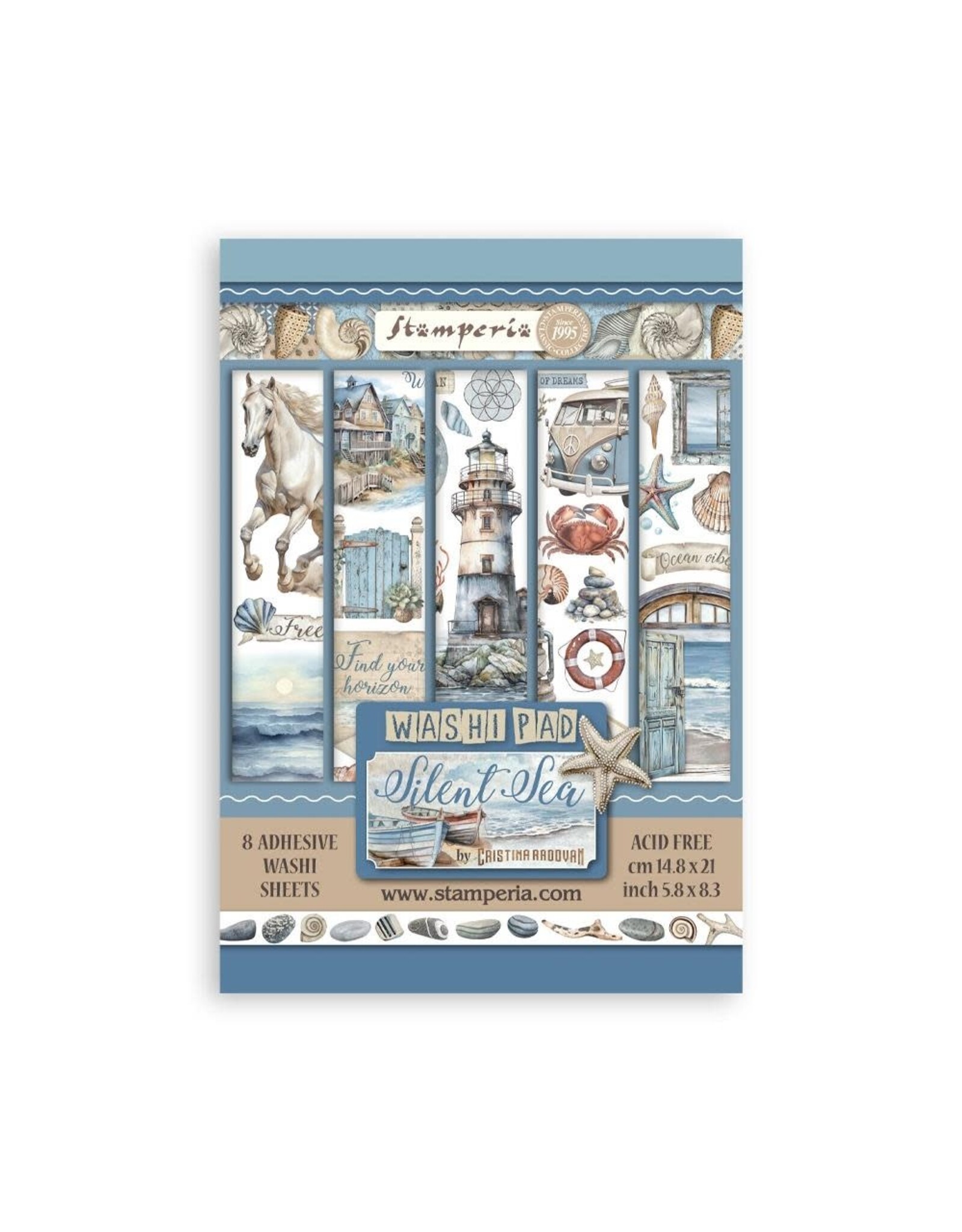 STAMPERIA STAMPERIA SILENT SEA A5 WASHI PAD