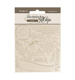 STAMPERIA STAMPERIA SILENT SEA BOAT 5.5x5.5 LARGE DECORATIVE CHIPS