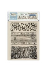 STAMPERIA STAMPERIA SILENT SEA THREE TEXTURES CLEAR STAMP SET