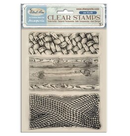 STAMPERIA STAMPERIA SILENT SEA THREE TEXTURES CLEAR STAMP SET