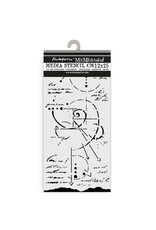 STAMPERIA STAMPERIA SILENT SEA FOSSIL 12x25cm STENCIL
