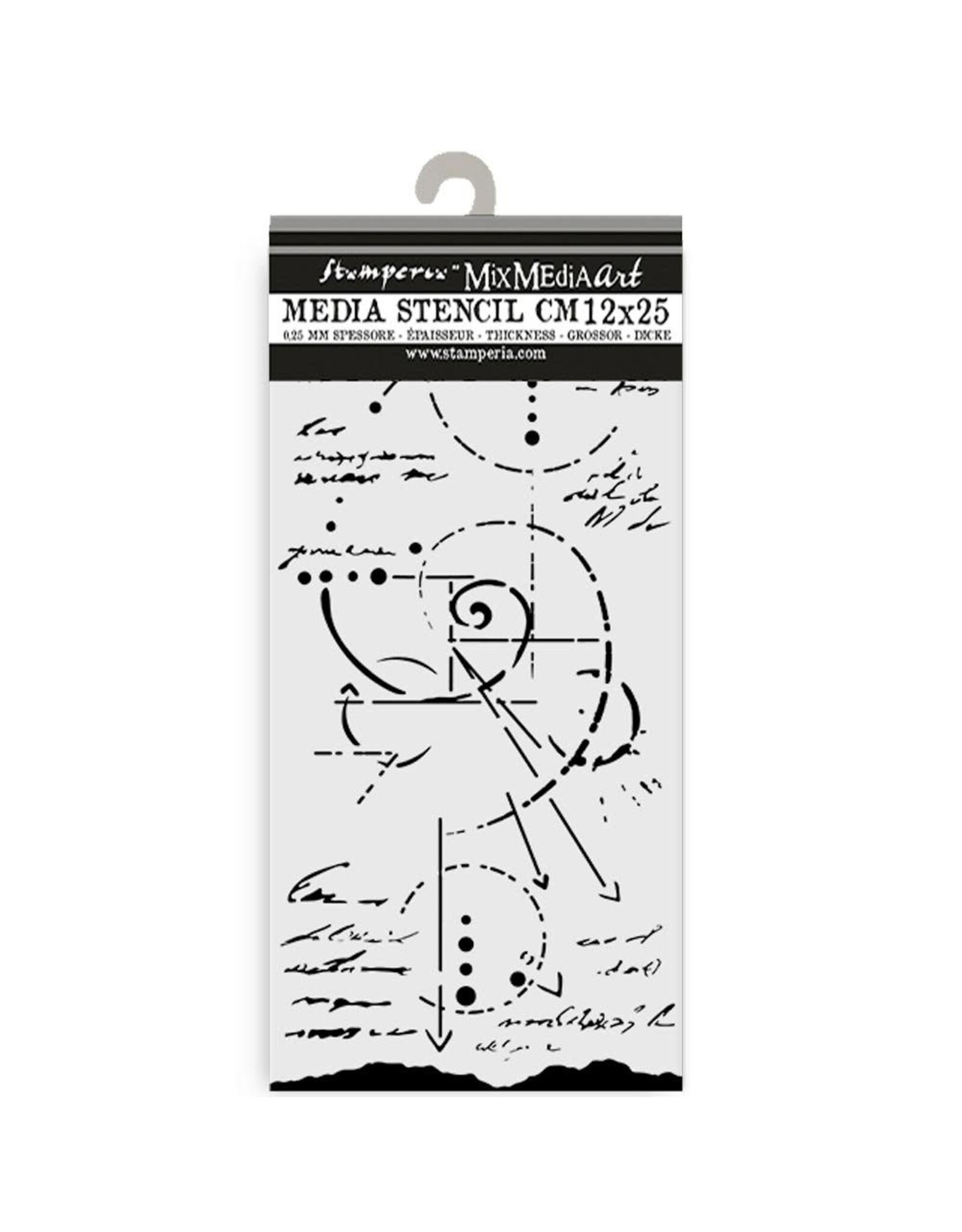 STAMPERIA STAMPERIA SILENT SEA FOSSIL 12x25cm STENCIL