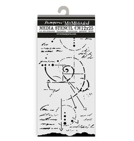 STAMPERIA STAMPERIA SILENT SEA FOSSIL 12x25cm STENCIL