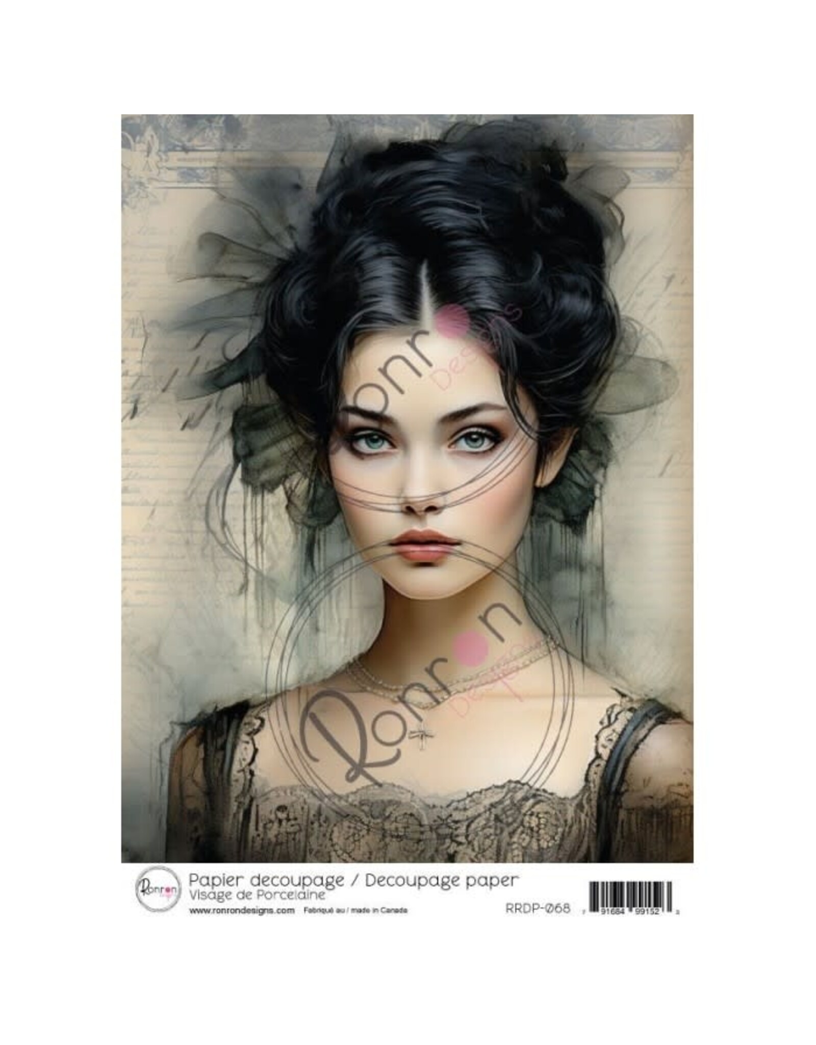 RONRON DESIGNS RONRON DESIGNS VISAGE DE PORCELAINE RICE PAPER