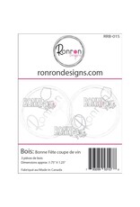RONRON DESIGNS RONRON DESIGNS BONNE FÊTE COUPE DE VIN WOOD PIECES