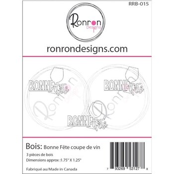 RONRON DESIGNS RONRON DESIGNS BONNE FÊTE COUPE DE VIN WOOD PIECES