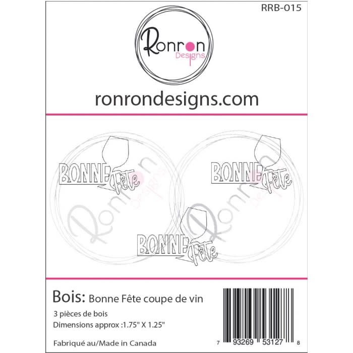 RONRON DESIGNS RONRON DESIGNS BONNE FÊTE COUPE DE VIN WOOD PIECES