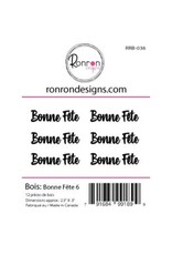 RONRON DESIGNS RONRON DESIGNS BONNE FÊTE 6 WOOD PIECES