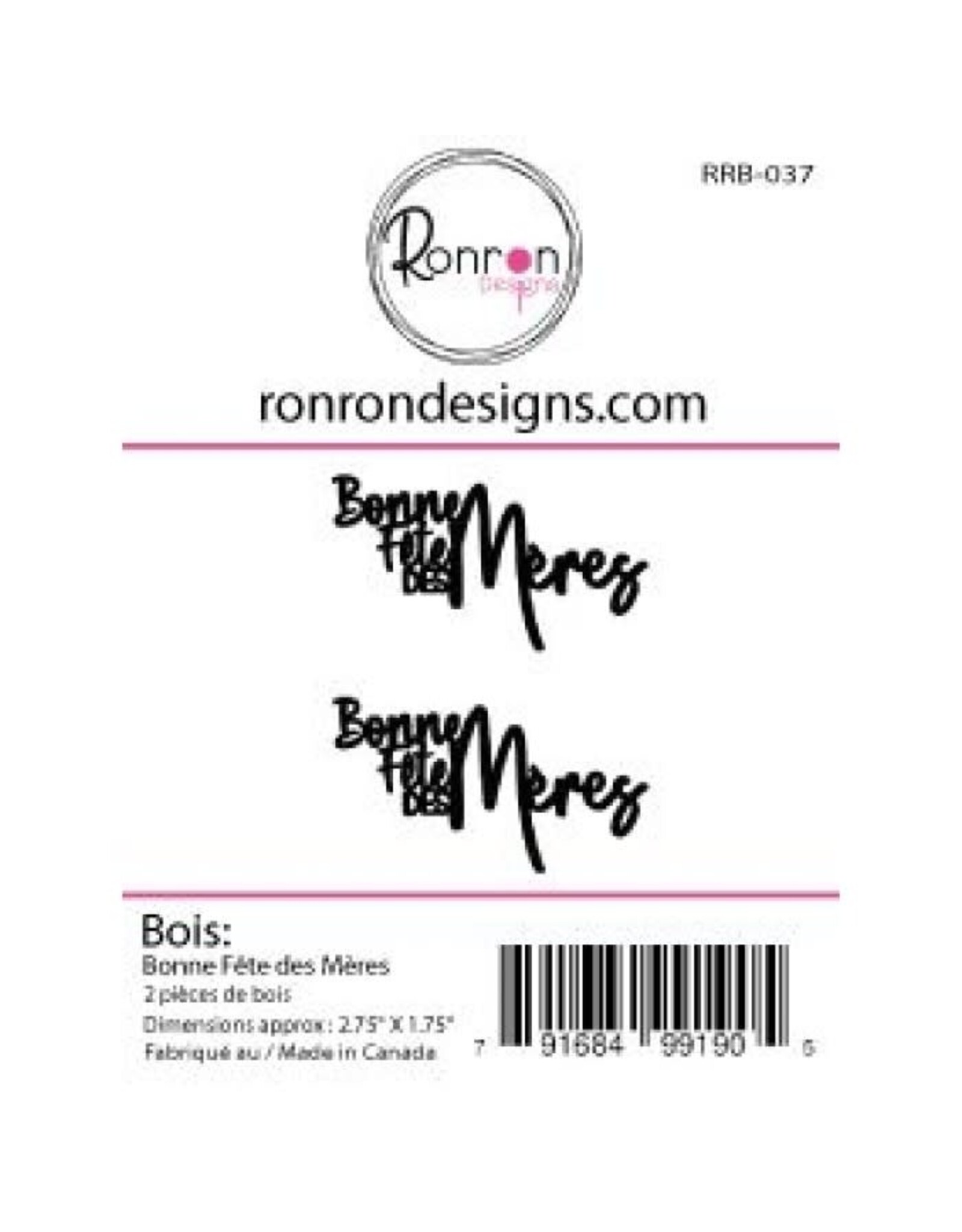 RONRON DESIGNS RONRON DESIGNS BONNE FÊTE DES MÈRES WOOD PIECES