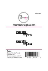 RONRON DESIGNS RONRON DESIGNS BONNE FÊTE DES PÈRES 2 WOOD PIECES