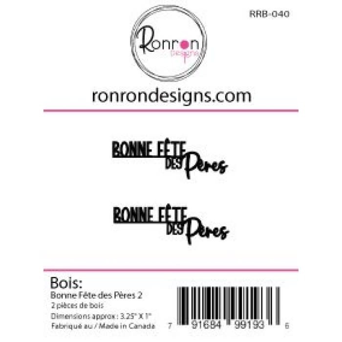 RONRON DESIGNS RONRON DESIGNS BONNE FÊTE DES PÈRES 2 WOOD PIECES