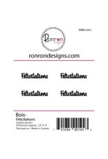 RONRON DESIGNS RONRON DESIGNS FÉLICITATIONS WOOD PIECES
