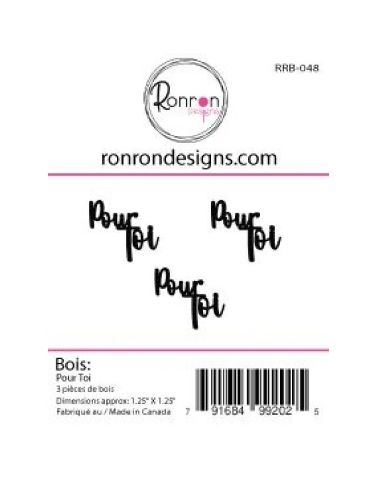 RONRON DESIGNS RONRON DESIGNS POUR TOI WOOD PIECES