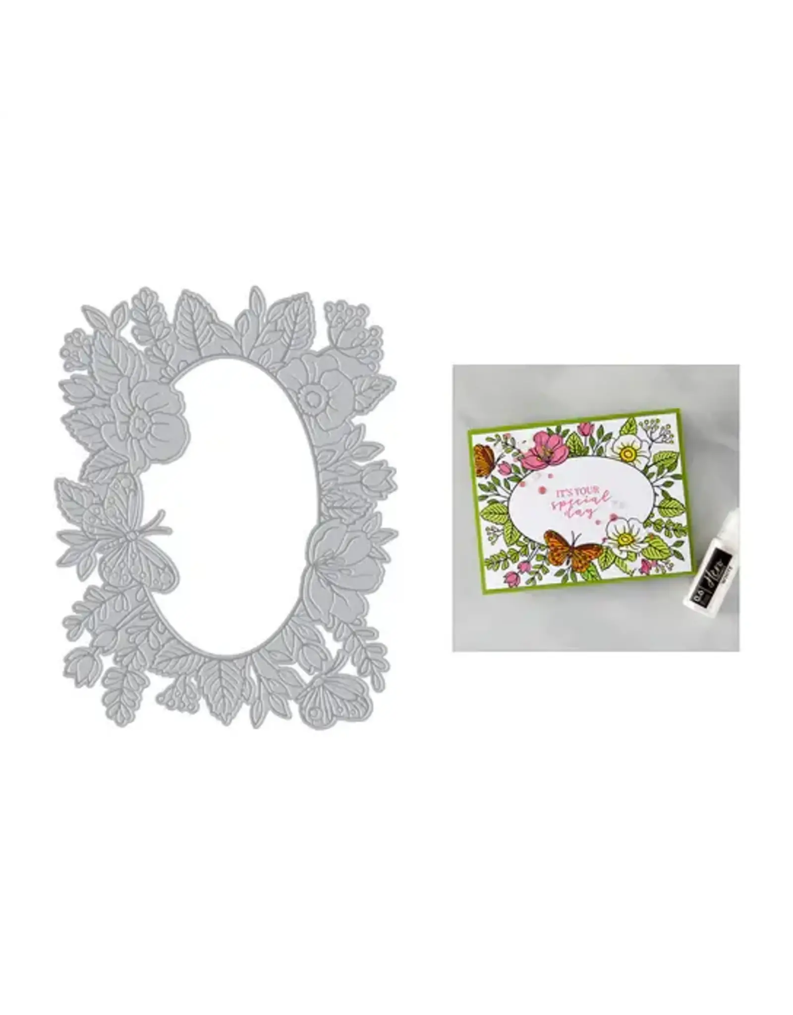 HERO ARTS HERO ARTS FLORAL FRAME LETTERPRESS + FOIL PLATE