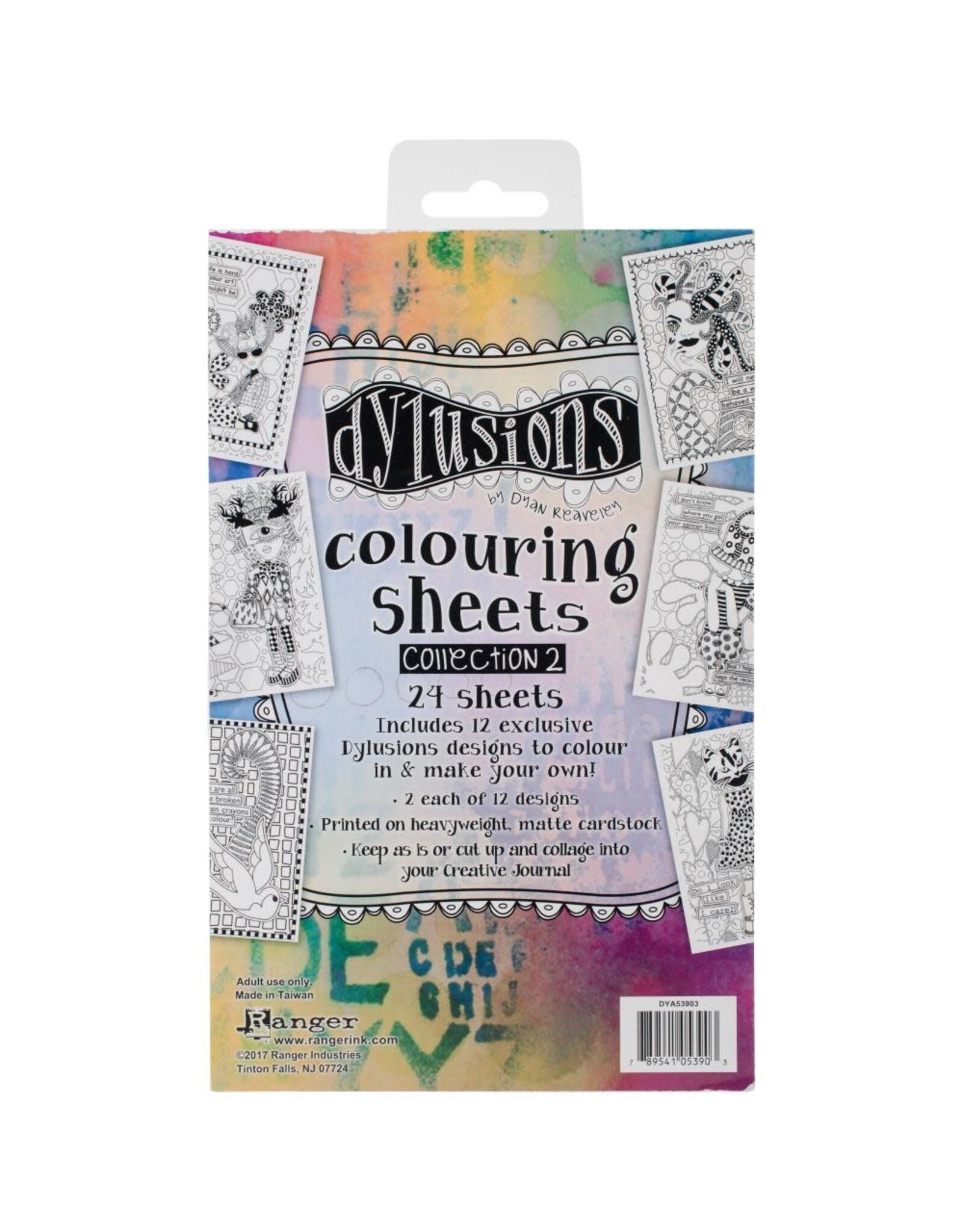 RANGER DYLUSIONS COLORING SHEETS COLLECTION #2 24PK
