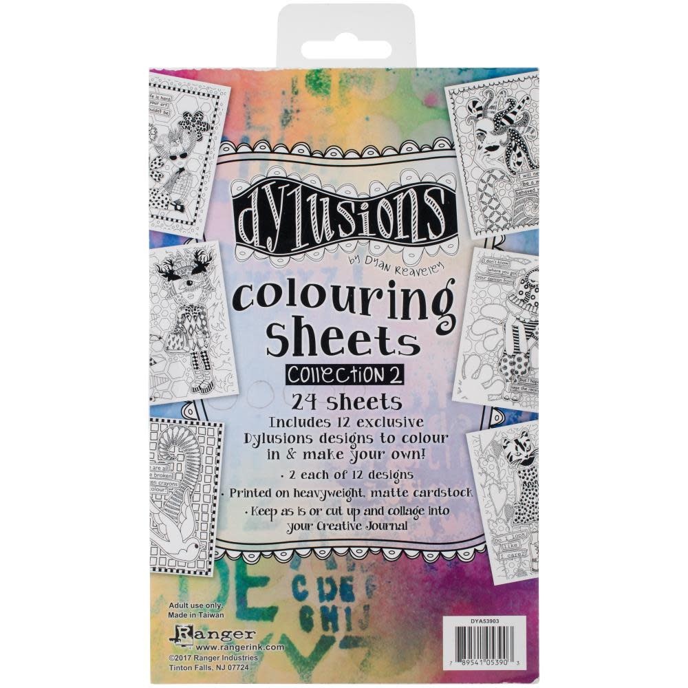 RANGER DYLUSIONS COLORING SHEETS COLLECTION #2 24PK