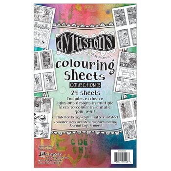 RANGER DYLUSIONS COLORING SHEETS COLLECTION #3 24PK