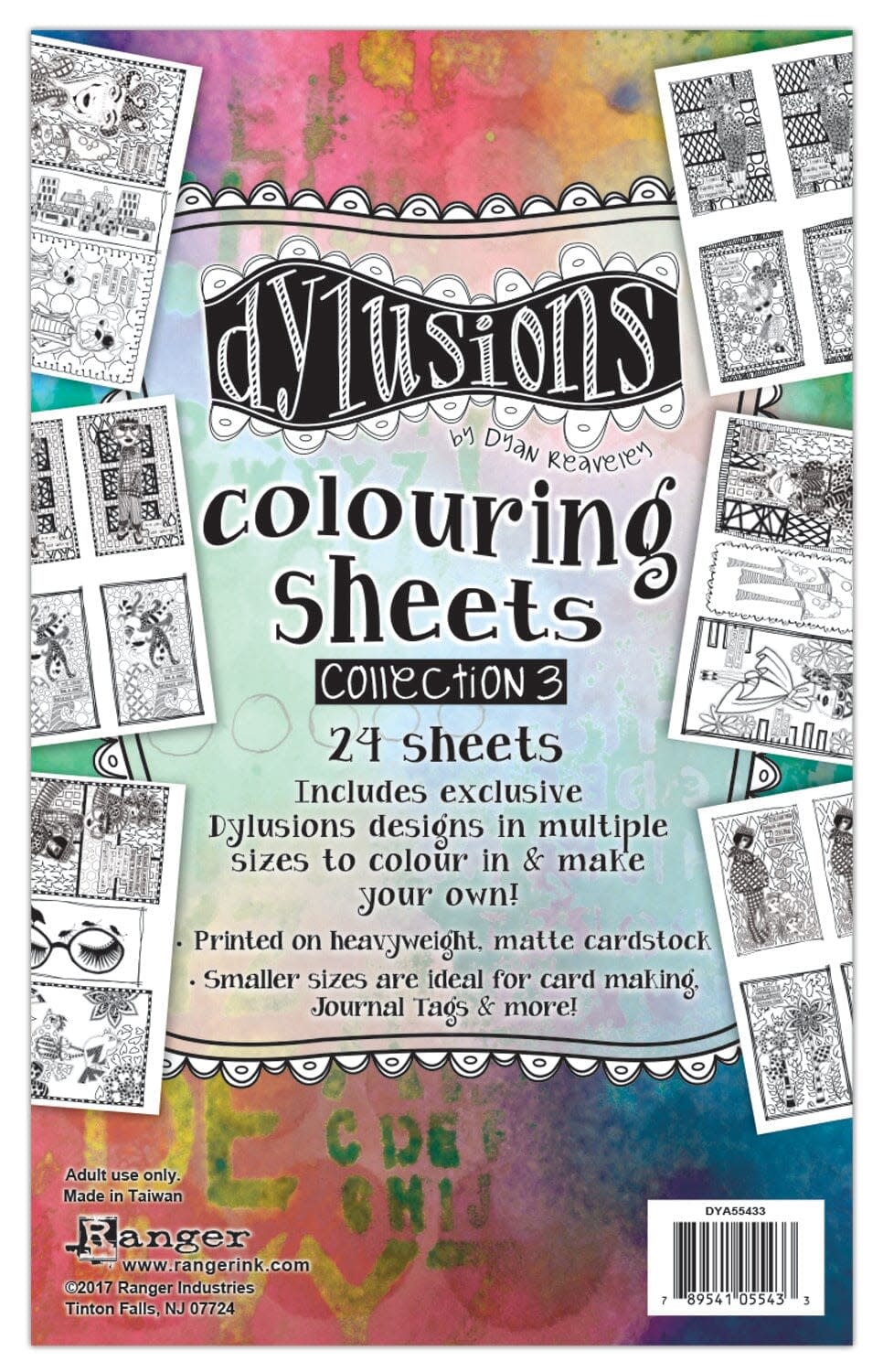 RANGER DYLUSIONS COLORING SHEETS COLLECTION #3 24PK