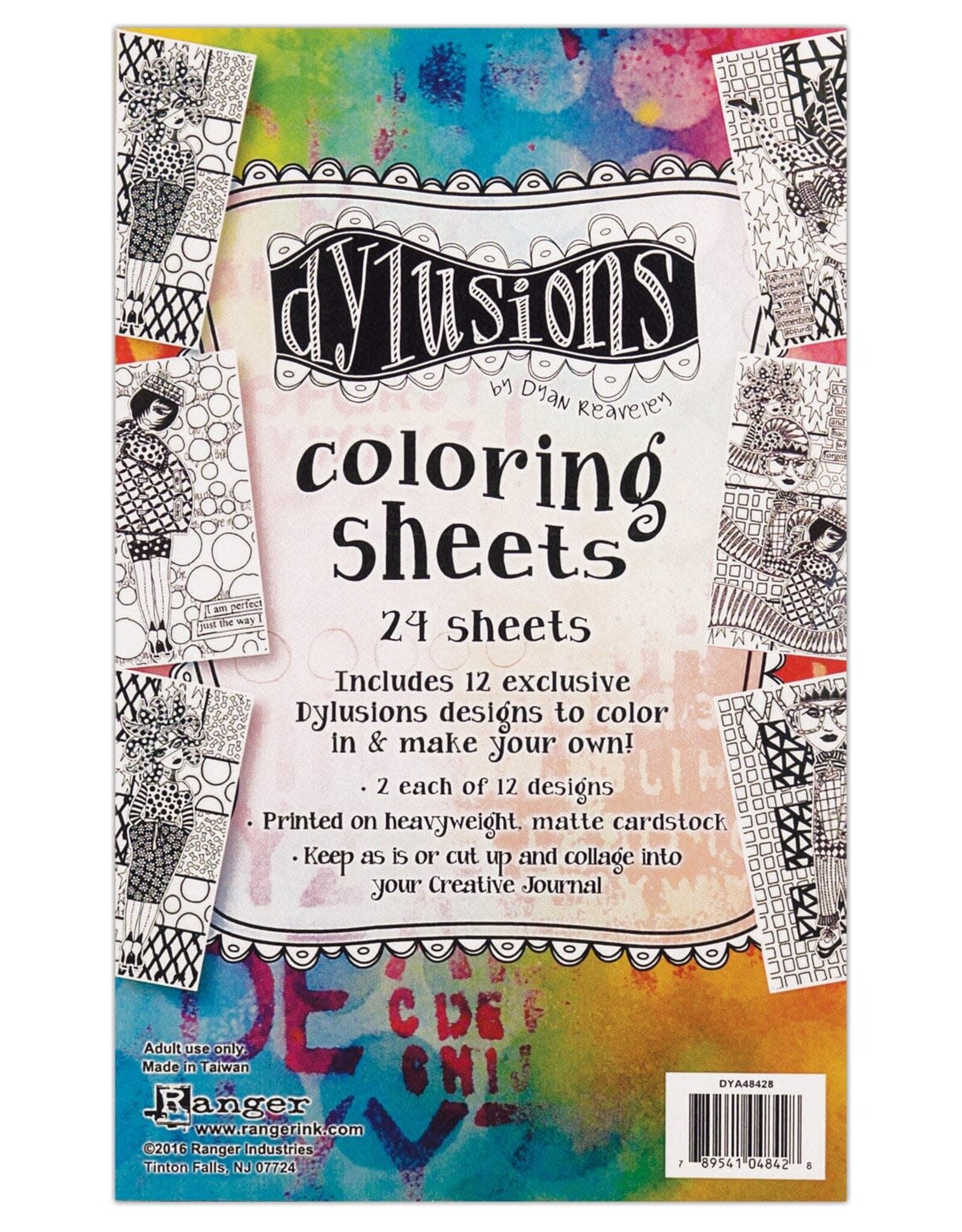 RANGER DYLUSIONS COLORING SHEETS COLLECTION #1 24PK